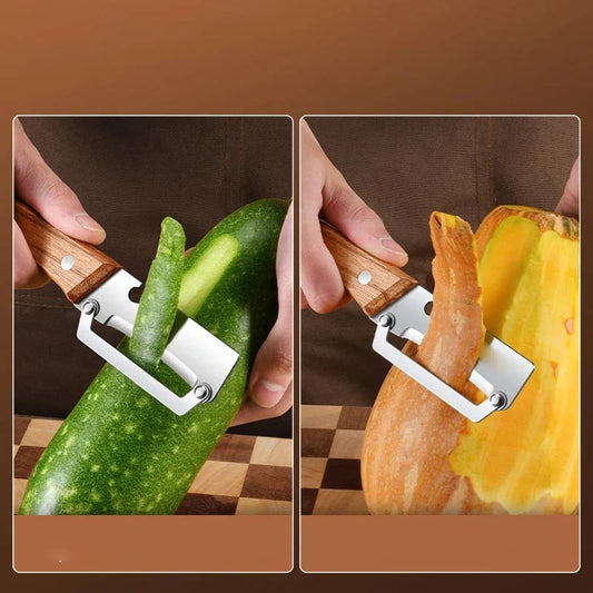 2-in-1 Wooden Kitchen Peeler | Fruit & Vegetable Peeler | Pack of 2