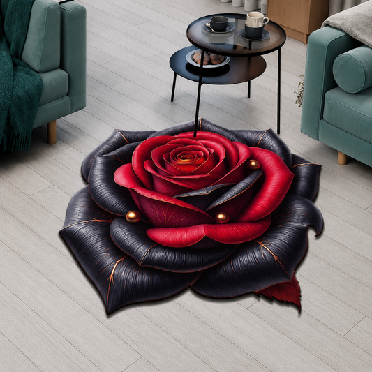 🌹 Red Rose 3D Decorative Floor Carpet